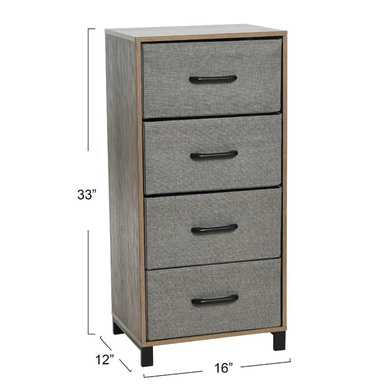 Commode haute avec 4 tiroirs de rangement