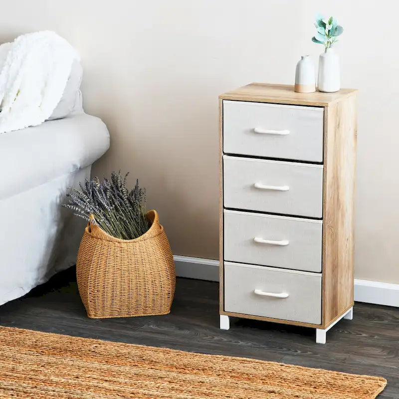 Commode haute avec 4 tiroirs de rangement