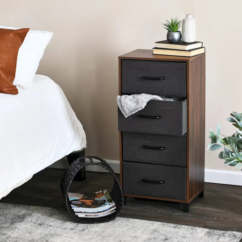 Commode haute avec 4 tiroirs de rangement
