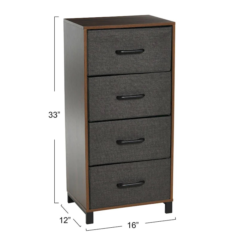 Commode haute avec 4 tiroirs de rangement