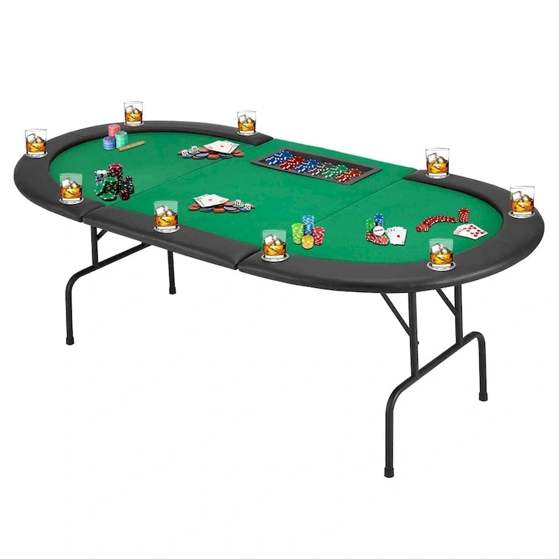 AVAWING Table de poker pour 9 joueurs Casino Loisirs