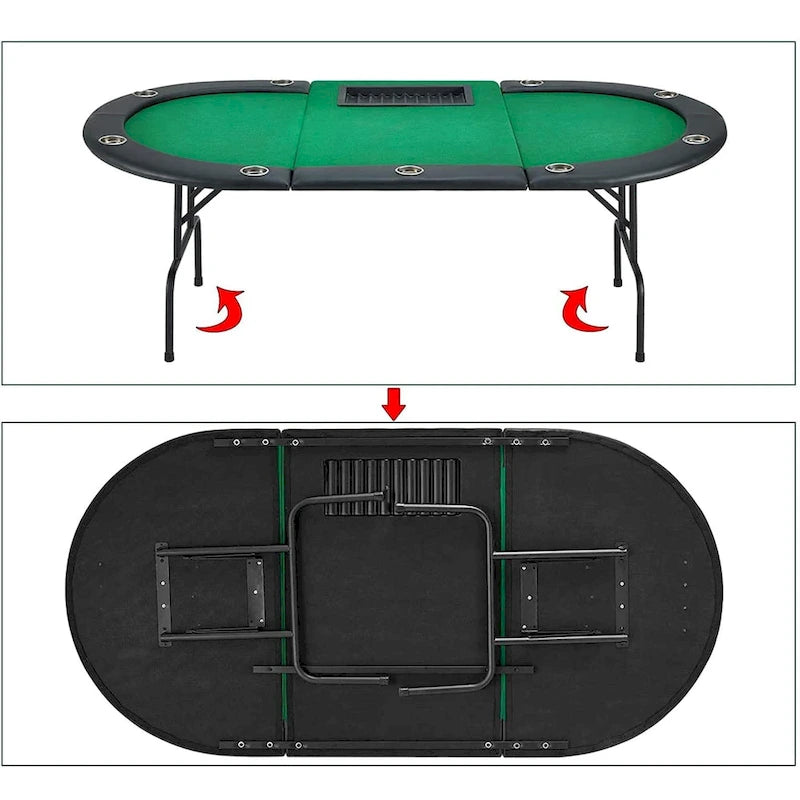 AVAWING Table de poker pour 9 joueurs Casino Loisirs