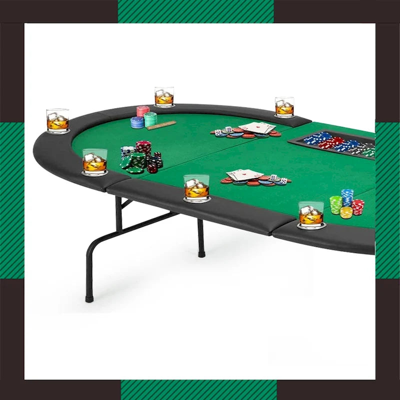 AVAWING Table de poker pour 9 joueurs Casino Loisirs