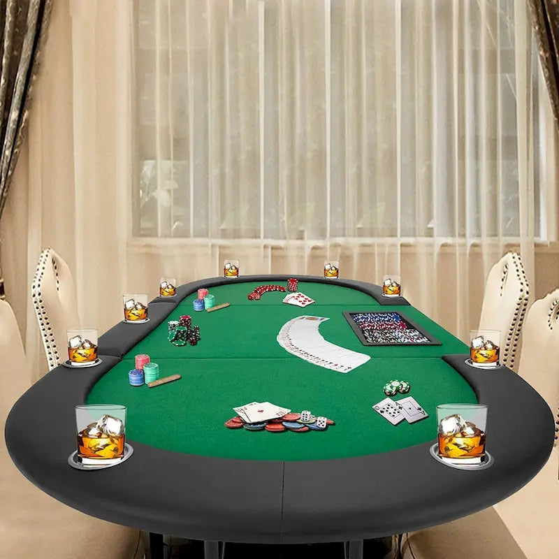 AVAWING Table de poker pour 9 joueurs Casino Loisirs