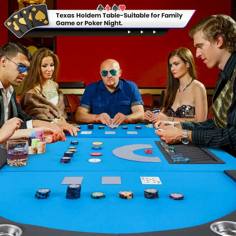 AVAWING Table de poker pour 9 joueurs Casino Loisirs