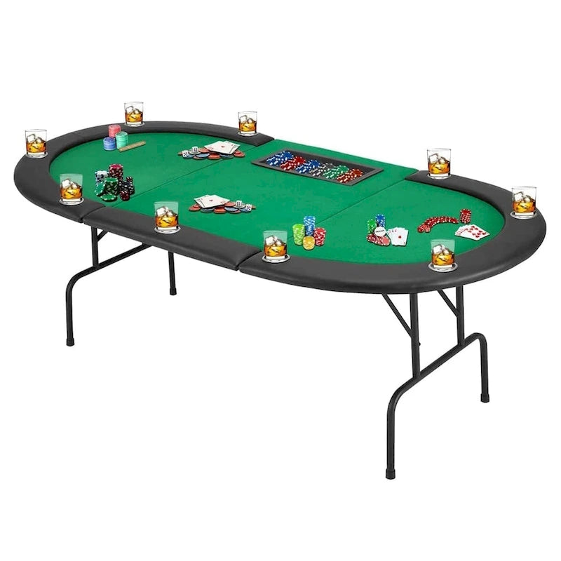AVAWING Table de poker pour 9 joueurs Casino Loisirs