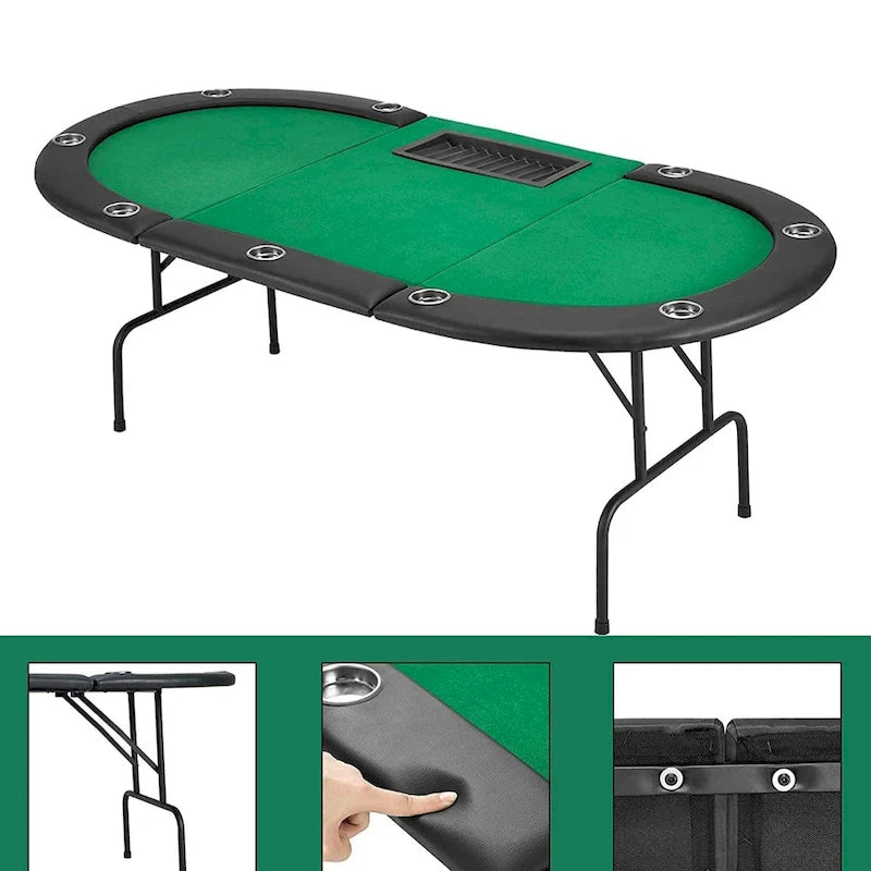 AVAWING Table de poker pour 9 joueurs Casino Loisirs