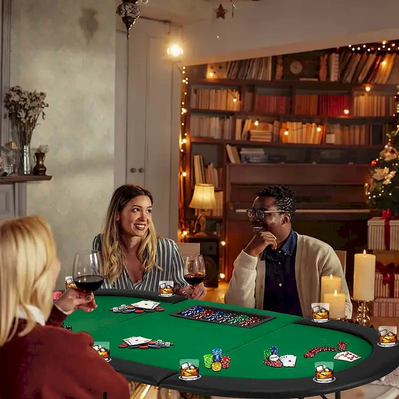 AVAWING Table de poker pour 9 joueurs Casino Loisirs