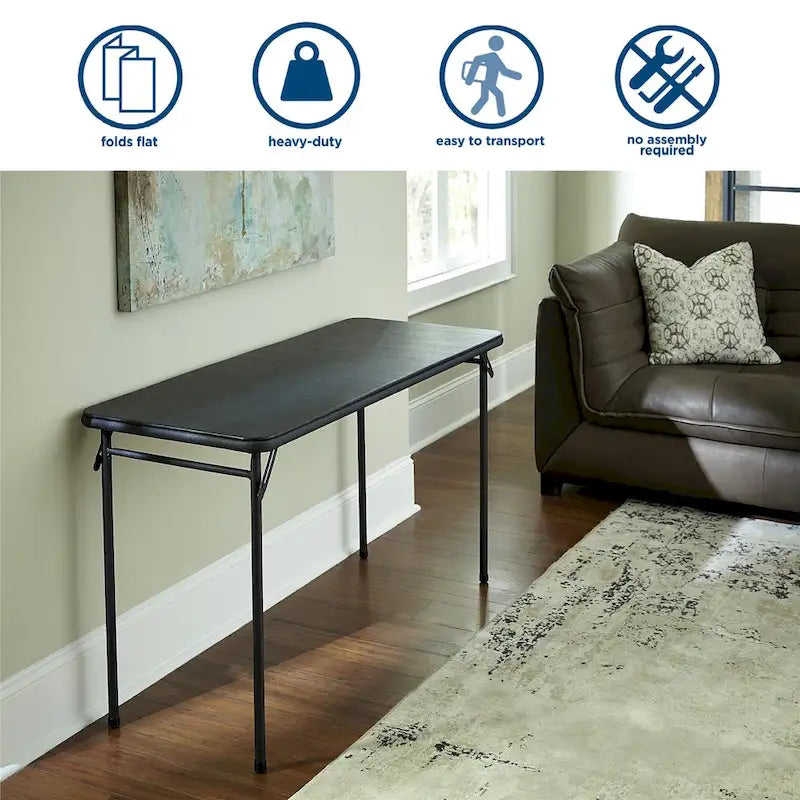Table pliante Cosco 20 x 48 avec plateau en vinyle