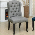 Lot de 2 chaises de salle à manger capitonnées traditionnelles DH LUX de Denhour