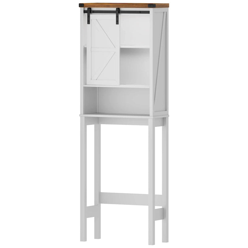 Meuble de rangement sur pied au-dessus des toilettes