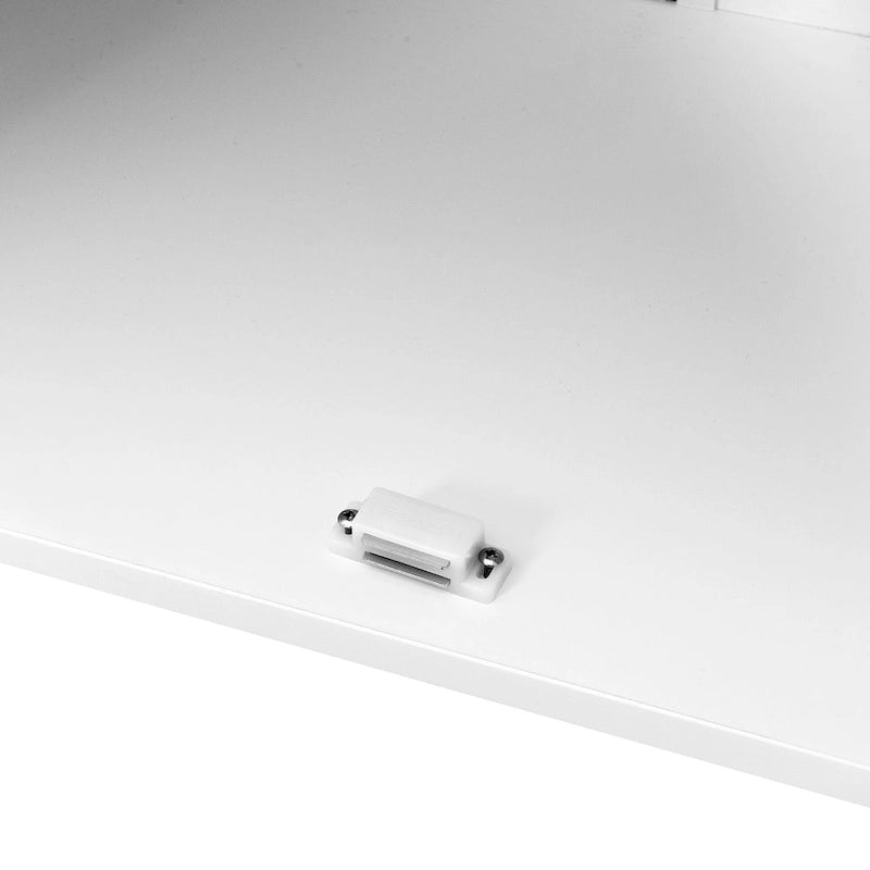 Meuble de Rangement Blanc Nestfair avec Double Porte et Étagère Réglable