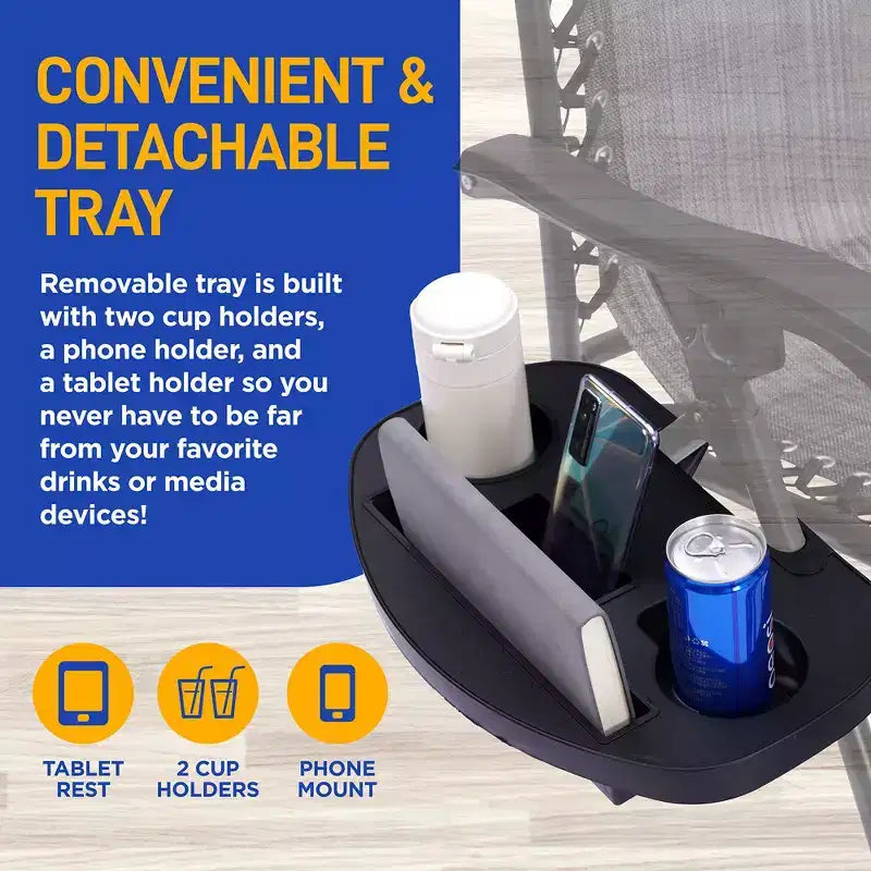 Ensemble de chaises réglables zéro gravité SereneLife avec table d'appoint