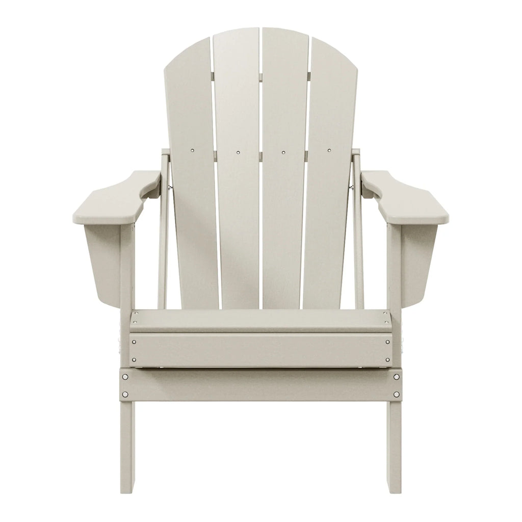 Chaise Adirondack pliante d'extérieur tout temps Polytrends Laguna résistante à la décoloration pour patio