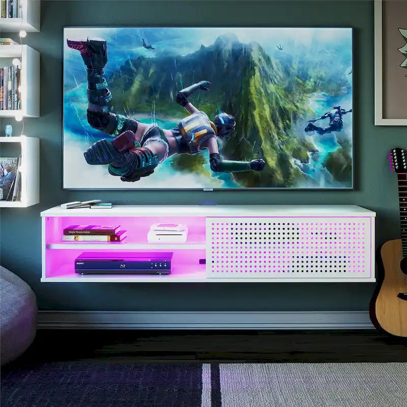 Meuble TV flottant Ntense Glitch pour téléviseurs jusqu'à 60 pouces