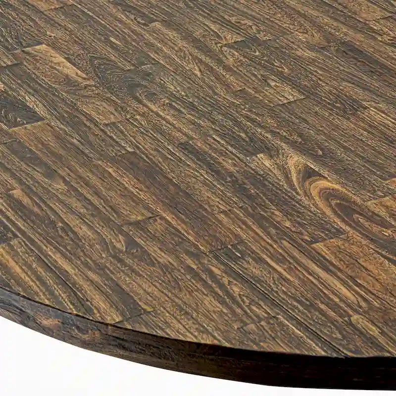 Ensemble de salle à manger East West Furniture – une table de cuisine et des chaises en tissu de lin kaki foncé, Distressed Jacobean (Option pièces)