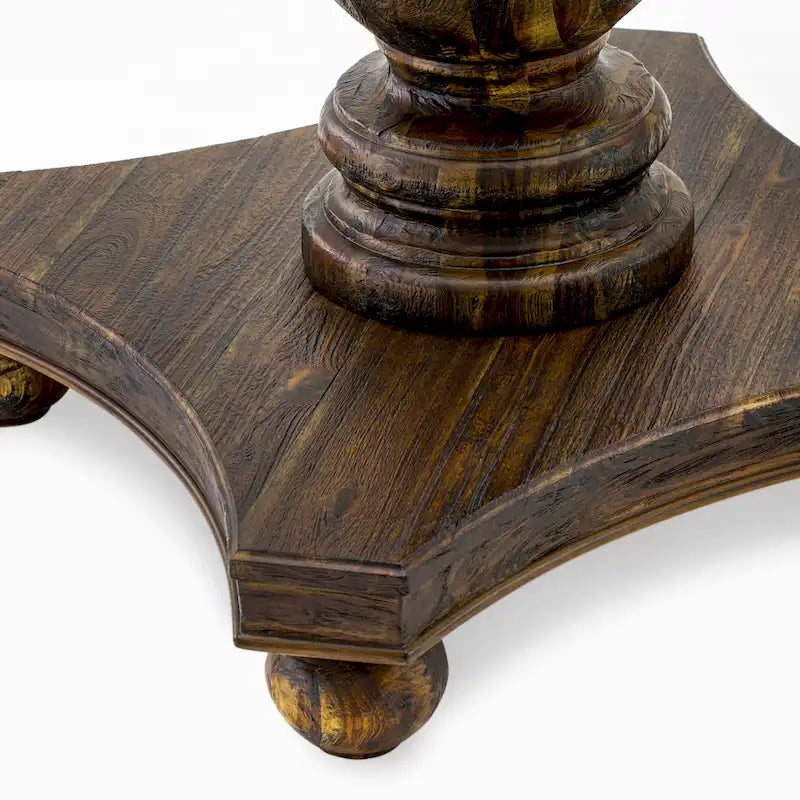 Ensemble de salle à manger East West Furniture – une table de cuisine et des chaises en tissu de lin kaki foncé, Distressed Jacobean (Option pièces)