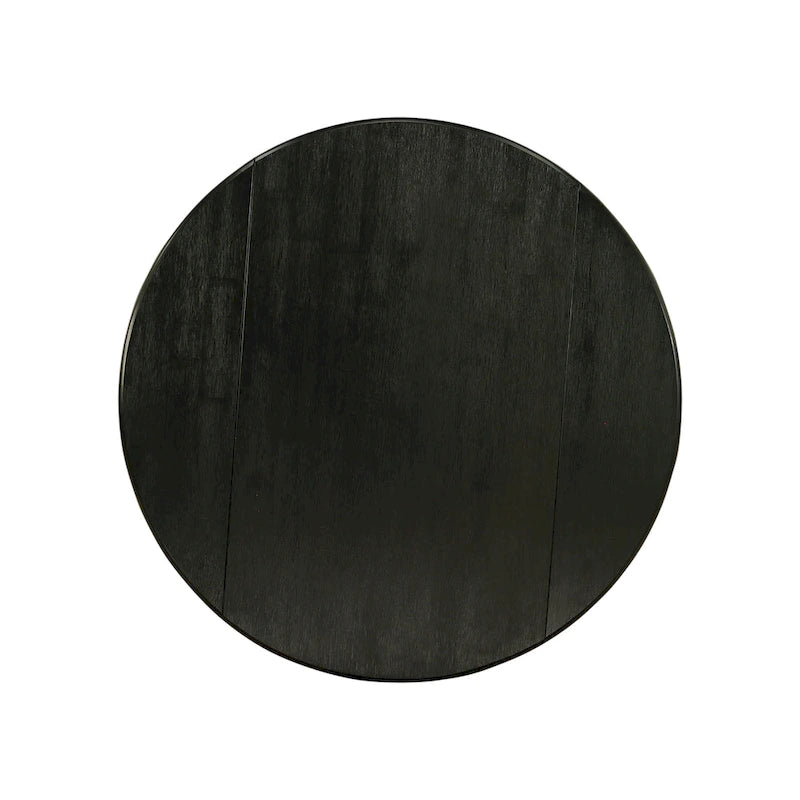 East West Furniture Dublin Table de Cuisine Moderne - un Dessus de Table Rond avec Abattants et Pied Central, (Option de Finition)