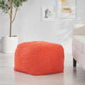 Pouf Moloney en chenille microfibre moderne par Christopher Knight Home