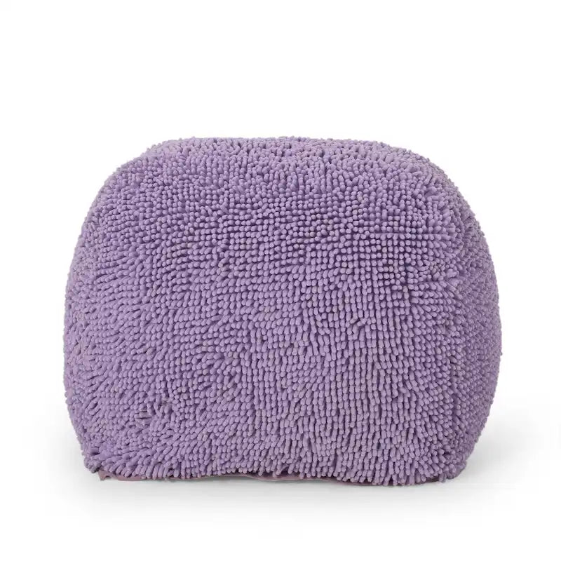 Pouf Moloney en chenille microfibre moderne par Christopher Knight Home
