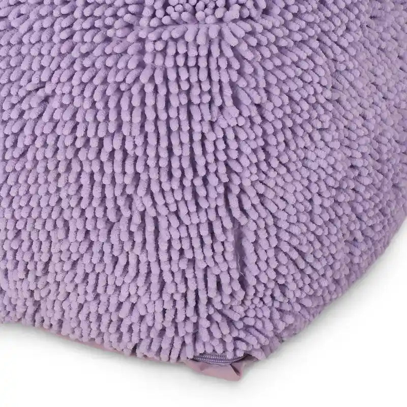 Pouf Moloney en chenille microfibre moderne par Christopher Knight Home