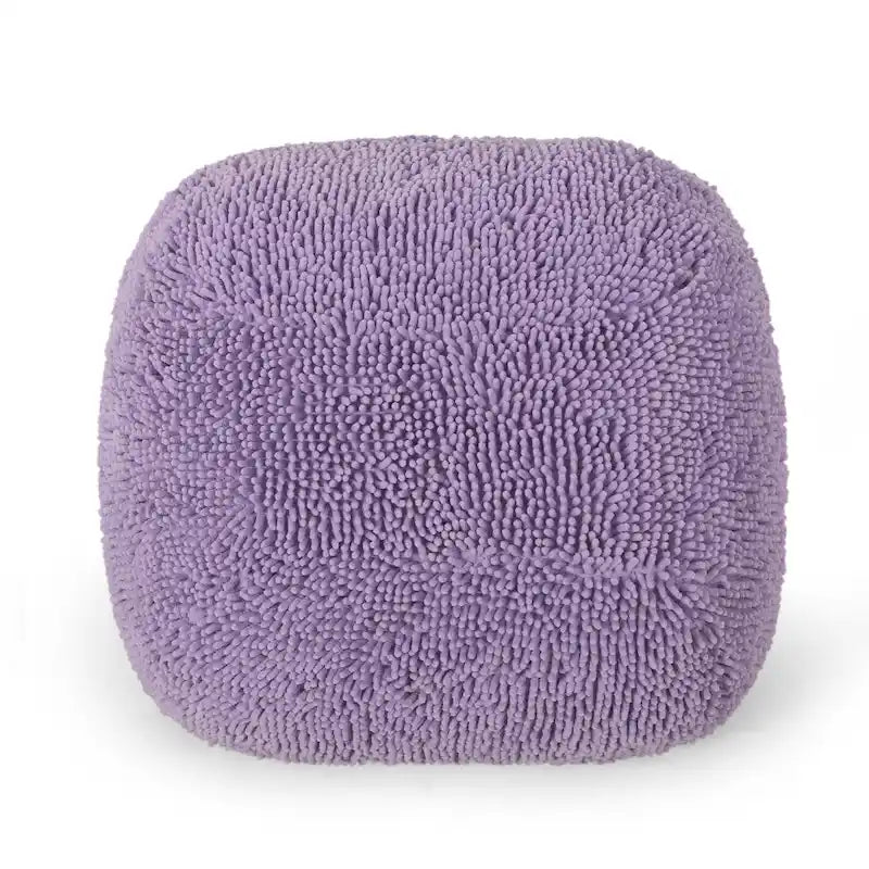 Pouf Moloney en chenille microfibre moderne par Christopher Knight Home