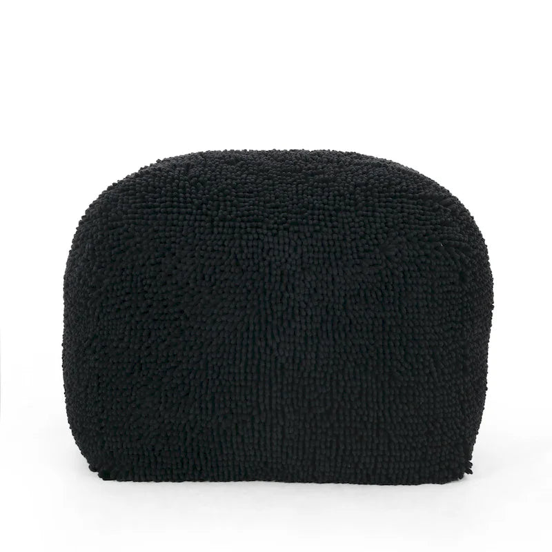 Pouf Moloney en chenille microfibre moderne par Christopher Knight Home