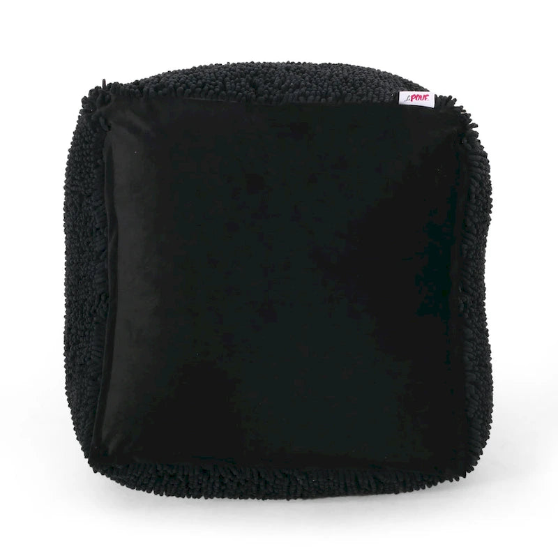 Pouf Moloney en chenille microfibre moderne par Christopher Knight Home