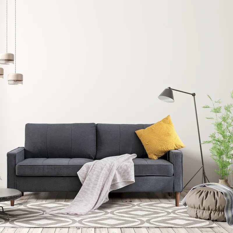 Canapé d'angle modulable à faire soi-même avec pouf