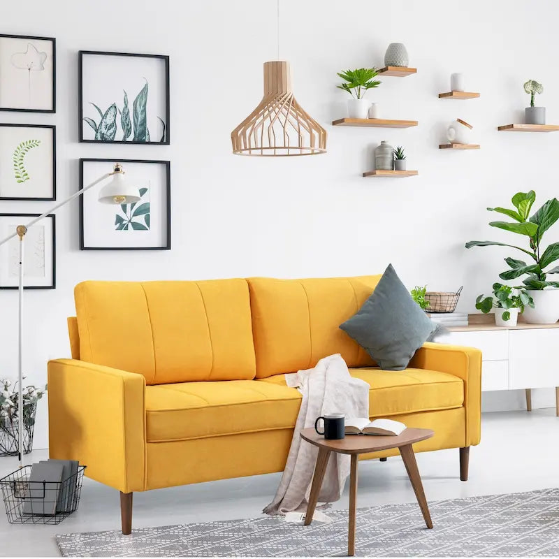 Canapé d'angle modulable à faire soi-même avec pouf