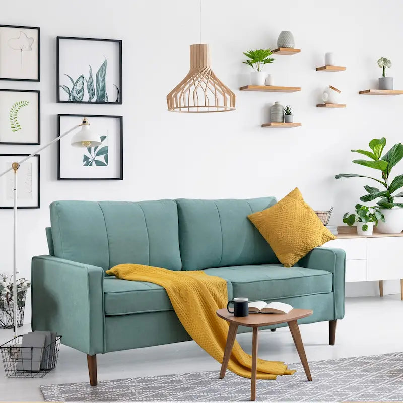 Canapé d'angle modulable à faire soi-même avec pouf