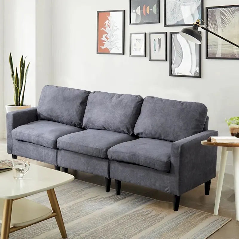 Canapé d'angle modulable à faire soi-même avec pouf