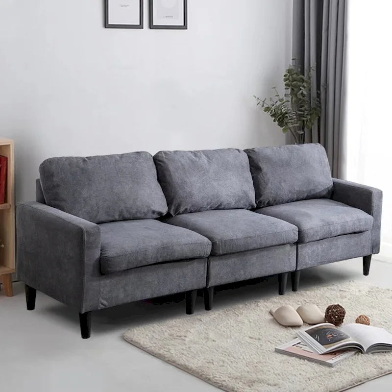 Canapé d'angle modulable à faire soi-même avec pouf