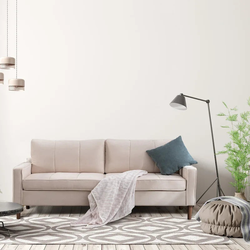 Canapé d'angle modulable à faire soi-même avec pouf