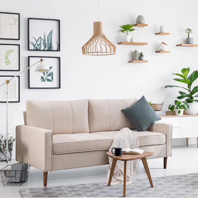 Canapé d'angle modulable à faire soi-même avec pouf