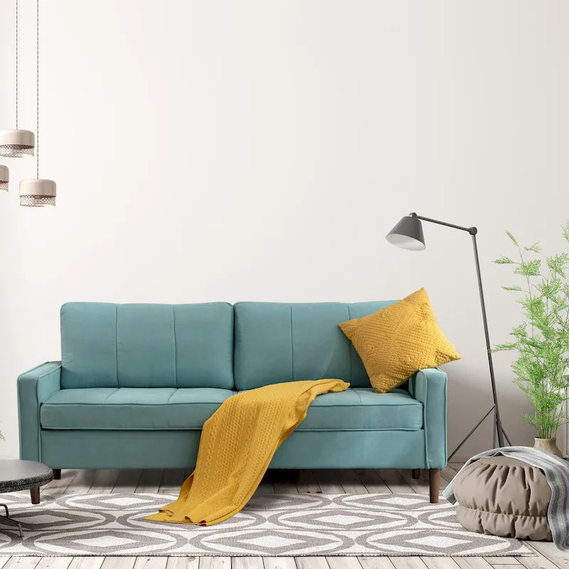 Canapé d'angle modulable à faire soi-même avec pouf