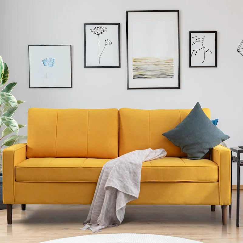 Canapé d'angle modulable à faire soi-même avec pouf
