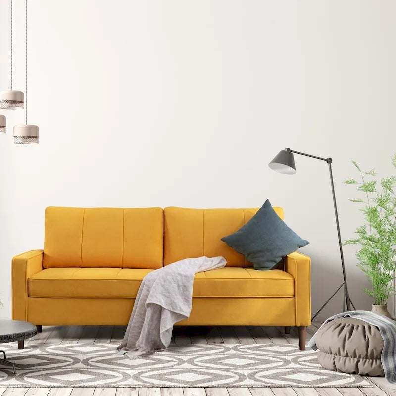 Canapé d'angle modulable à faire soi-même avec pouf