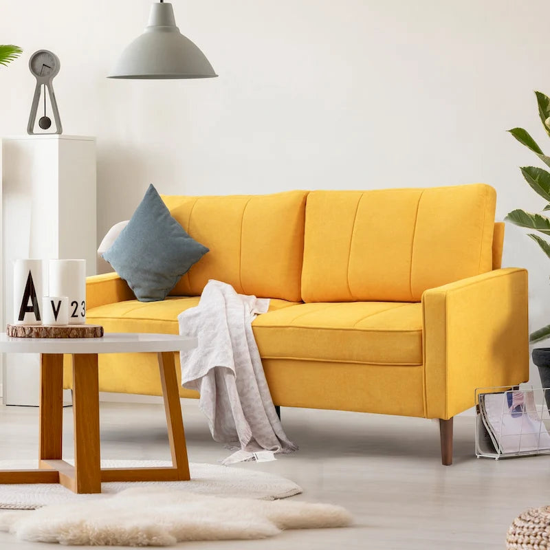 Canapé d'angle modulable à faire soi-même avec pouf