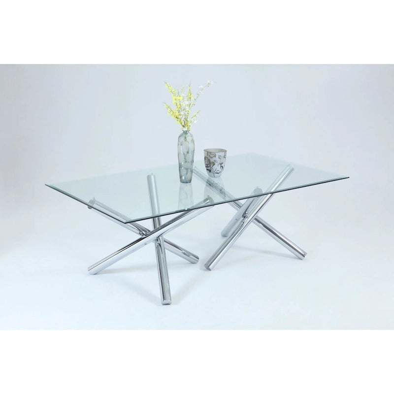 Table à manger rectangulaire Somette Leilany 42 x 72 - Acier inoxydable