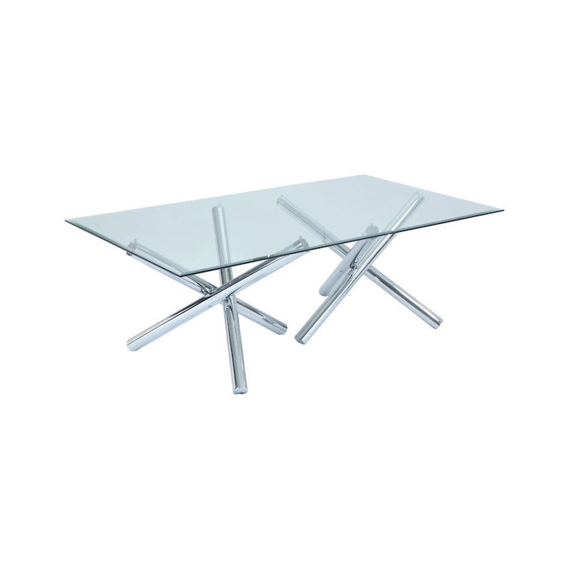 Table à manger rectangulaire Somette Leilany 42 x 72 - Acier inoxydable
