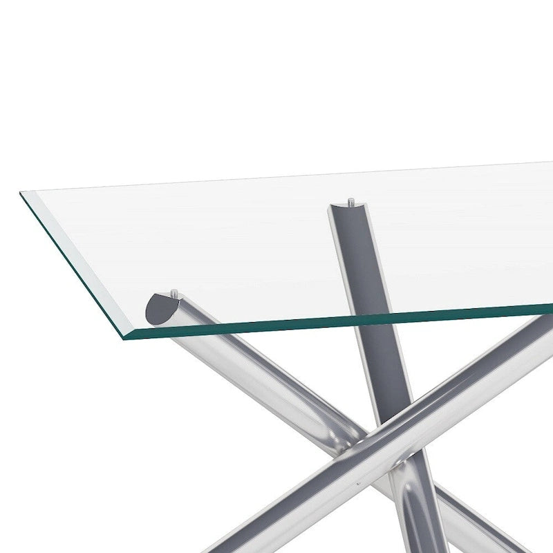Table à manger rectangulaire Somette Leilany 42 x 72 - Acier inoxydable