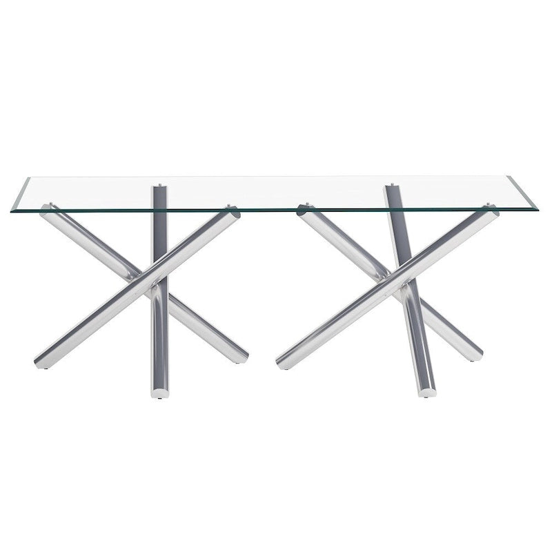 Table à manger rectangulaire Somette Leilany 42 x 72 - Acier inoxydable