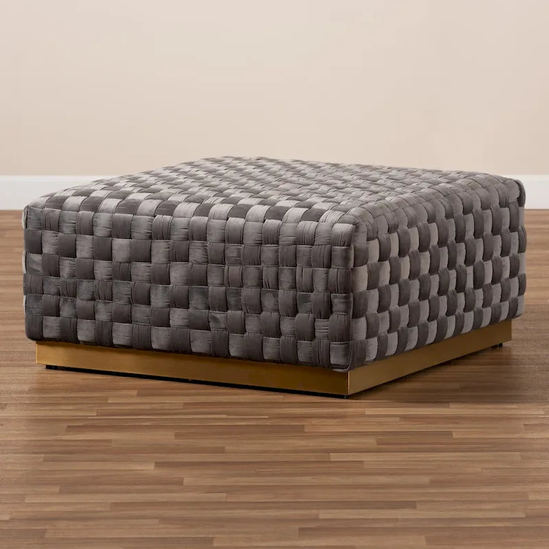 Pouf de cocktail carré Noah Luxe et Glam