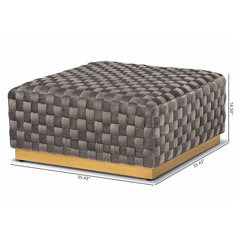 Pouf de cocktail carré Noah Luxe et Glam