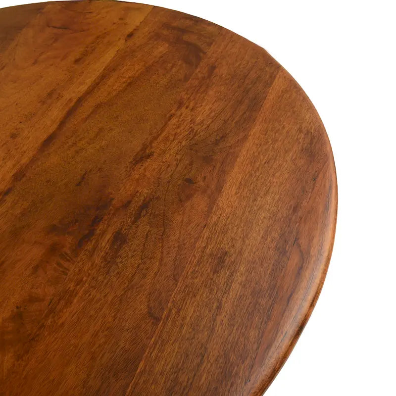 Table de salle à manger ronde Carolina Living Alden Wood Top 40