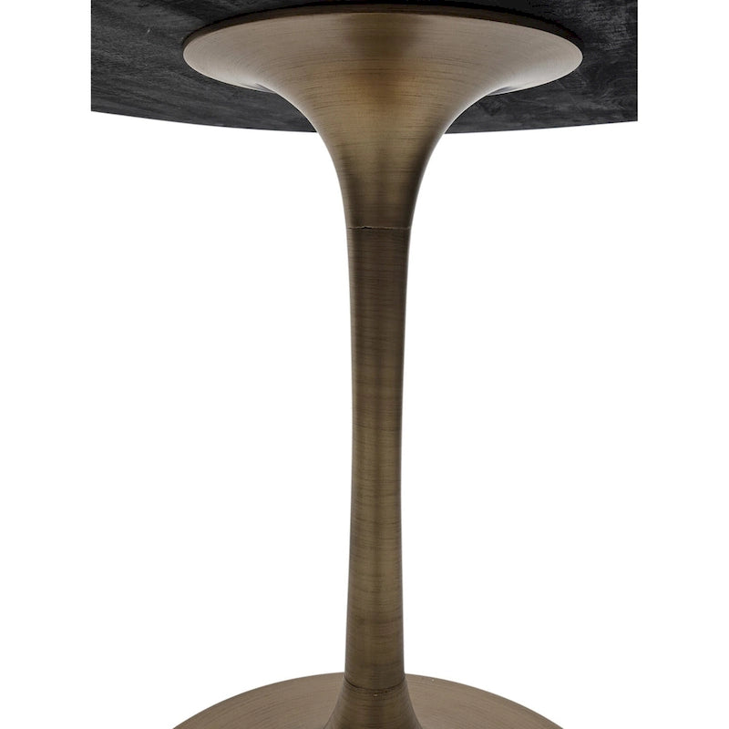 Table de salle à manger ronde Carolina Living Alden Wood Top 40