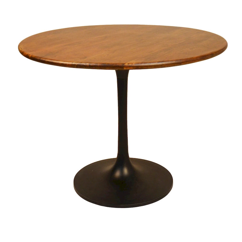 Table de salle à manger ronde Carolina Living Alden Wood Top 40