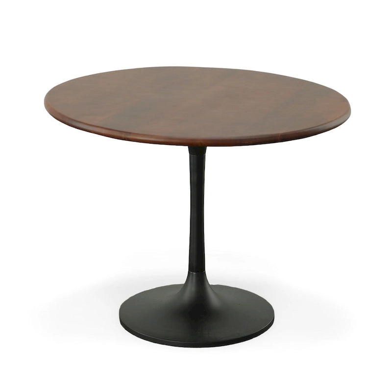 Table de salle à manger ronde Carolina Living Alden Wood Top 40