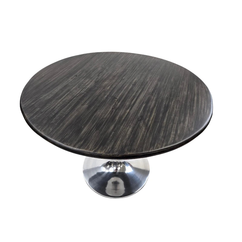 Table de salle à manger ronde Carolina Living Alden Wood Top 40